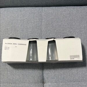 IKEA 365+ Thärdig Glass Set with Black Lids